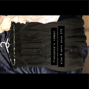 Francesca’s black romper!